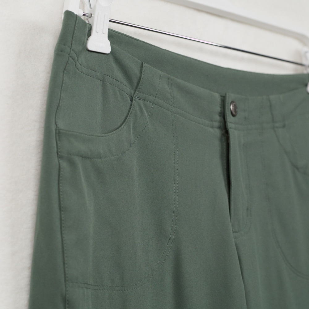 PATAGONIA All Out Capris Stretch Hiking Cargo Crop Pants Gorpcore Green Sz 6 - Picture 4 of 7